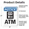 Signmission Atm Sign With Symbol, 5 in W x Rectangle, Vinyl Decal OS-2PACK-NS-D-57-V-10181 - alternate 2